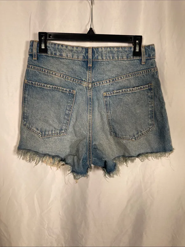 Zara Womens Jean Denim Shorts High Waist 8 2569/173/405/40 - Image 5