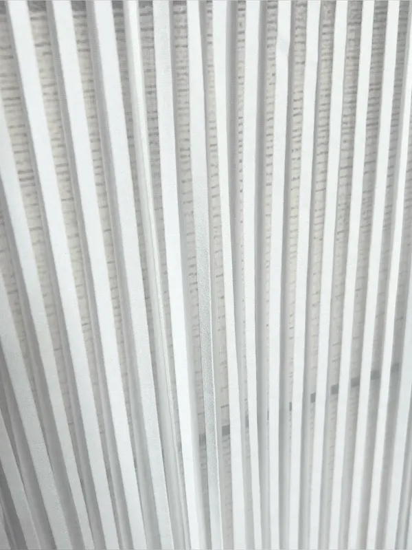 Sheer White Stripe Scoop Neck Sleeveless High Slit Maxi Dress Swim Cover Small - Image 4