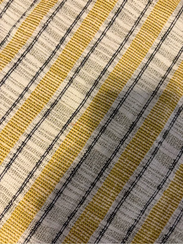 Striped Yellow & White Sleeveless Mini Shift Dress - Image 4
