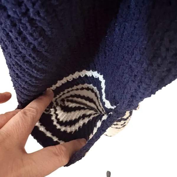 Aerie Navy & White Striped Cardigan Size M (oversized) OSFM NWT - Image 4