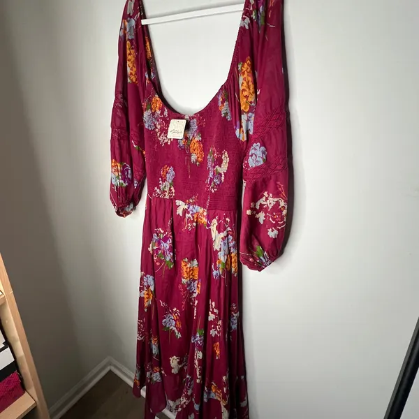 Free People Floral Morning Glory Maxi Dress Size Large - Image 4