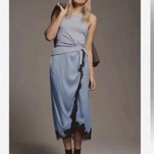 Anthropologie The Keeley Twofer MIDI Dress Medium New NWT Lavender RARE - Image 3
