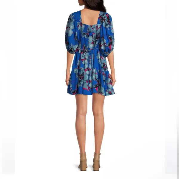 NWT Band Of The Free Soria | Floral Lapis Blue Slate Dress L - Image 2