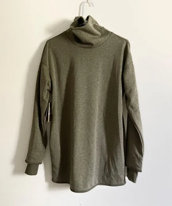 Women's Reversible Dri-Fit Maternity Pullover turtleneck nursing Sweater - Image 4