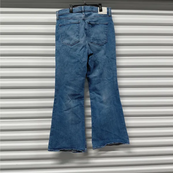 Express 70s Flare Jeans Womens Size 14R Blue Denim Y2K Western Boho Festival - Image 3