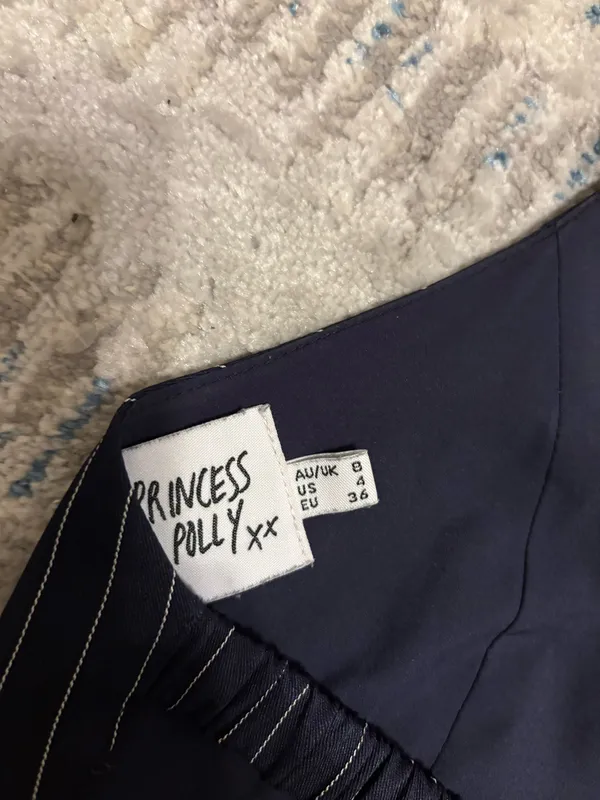 Princess Polly Oriana Top Navy Pinstripe - Image 3