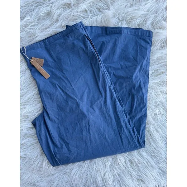 Skims Cotton Poplin Straight Leg Pant Harbor Size Large - Image 2