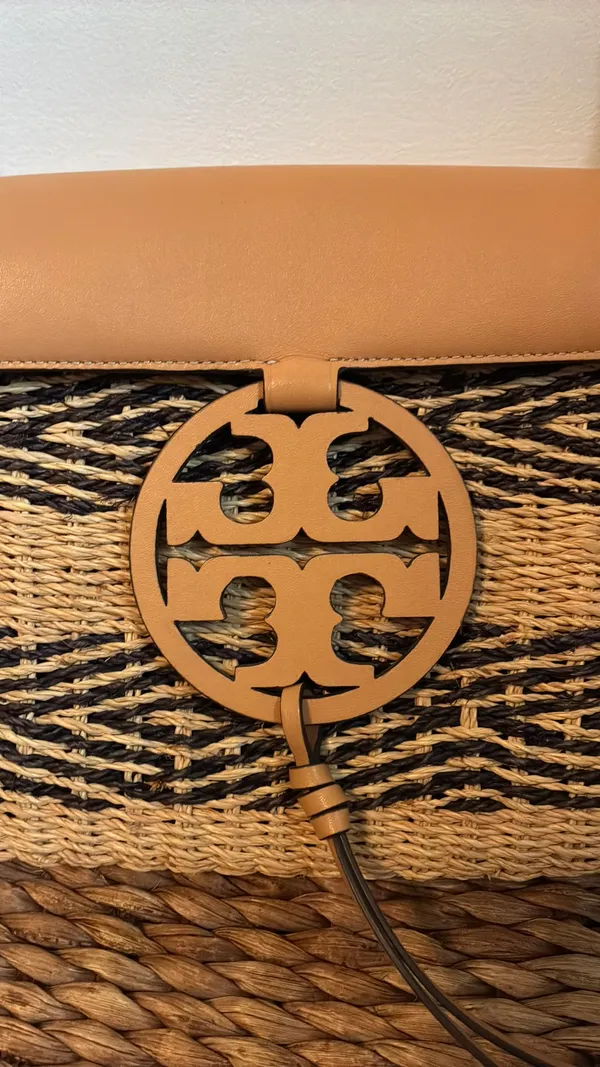 Tory Burch Miller Rattan Leather Purse - Image 6