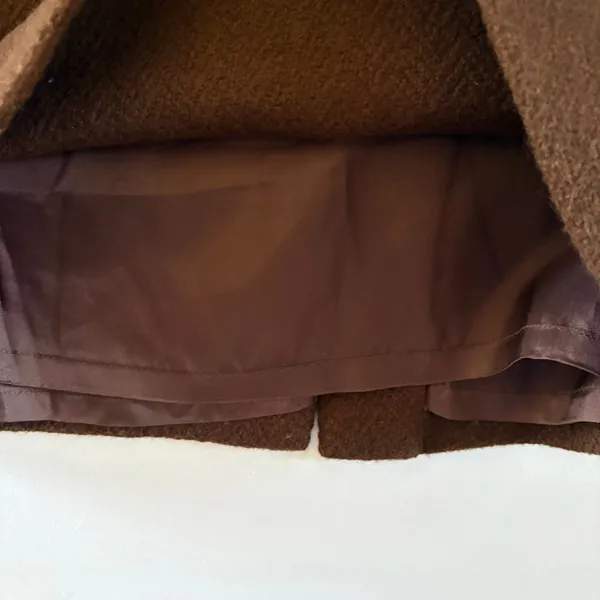 Lauren Ralph Lauren Brown Wool Blend Pencil Skirt Size 2 Knee Length Lined Vent - Image 3