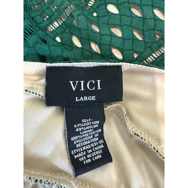 VICI Lace Maxi Dress Womens Large Boho Flowy Romantic Minimalist‎ Eyelet Fairy - Image 6