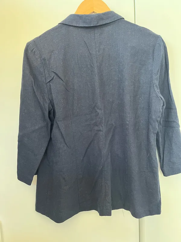 Sag Harbor Navy Three Quarter Sleeve Blazer  - Image 4