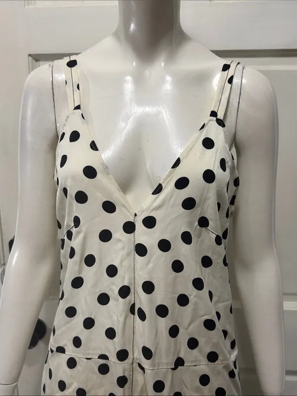 zara cotton polka dot dress limited edition side pocket size medium - Image 6