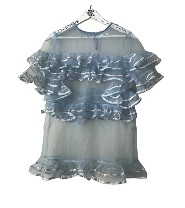 Revolve Wyatt Micro Dress in Vintage Blue - Image 4