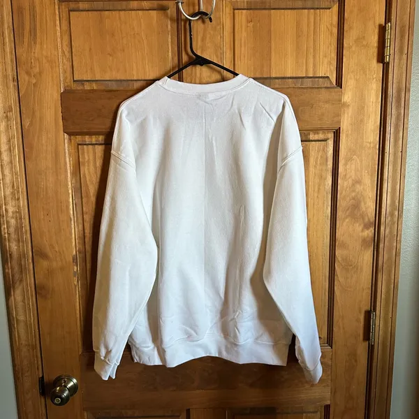 Cabela's Duck hunting sweater White Sweatshirt sequin glitter mallard Duck! Size Large - Image 5