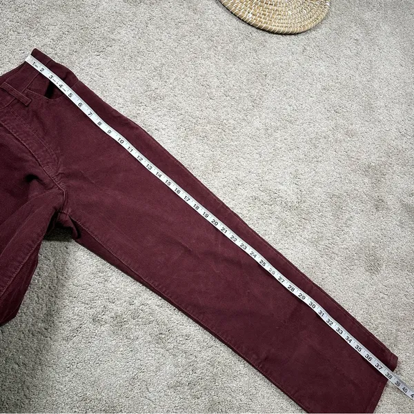 Levi’s Women’s Ribcage Straight Ankle Corduroy Pants High Rise Retro in Red 25 - Image 16
