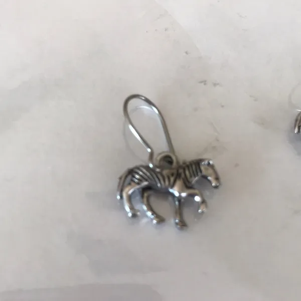 New zebra earrings in pewter half inch - Image 7