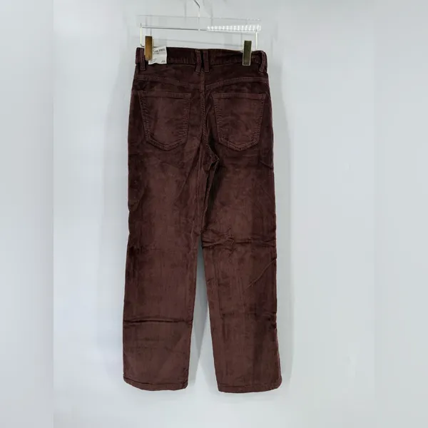 Free People We‎ The Free Risk Taker Cord Straight Leg in Chocolate Truffle size 26 nwt - Image 4