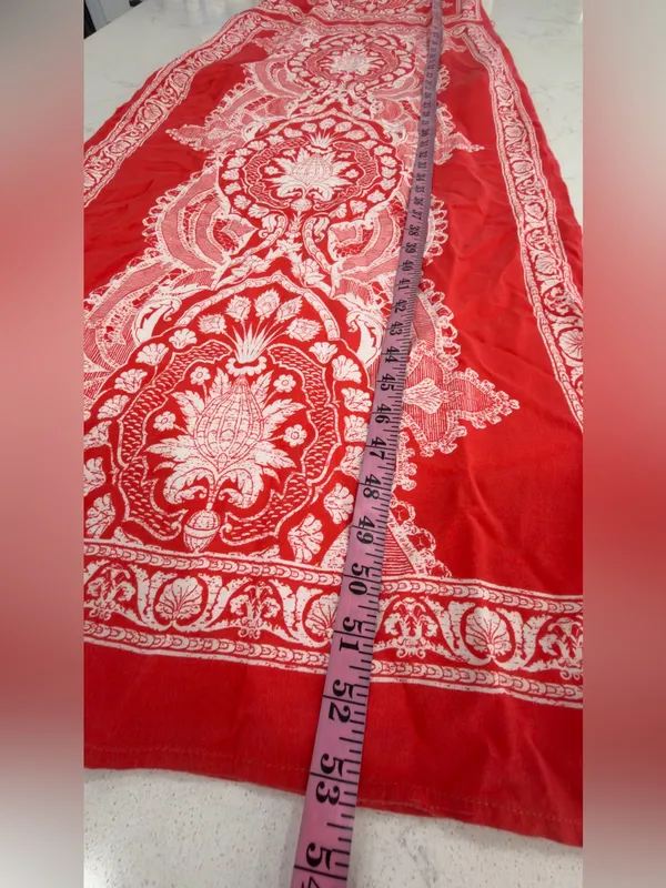miami Coral Red Printed V-Neck Maxi Dress - Image 7