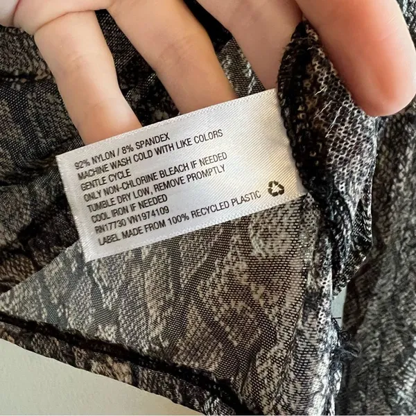 ✨ Wild Fable Black Snakeskin Sheer Top XS‎ - Image 5