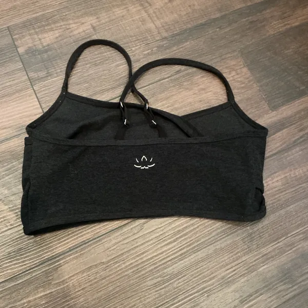 Beyond Yoga Space Dye Crossover Strappy Sports Bra Grey Large Athleisure - Image 2