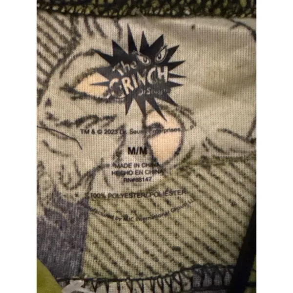 Dr. Seuss The Grinch Plaid Christmas 2‎ piece Pajama Set Women's Medium NWT - Image 14