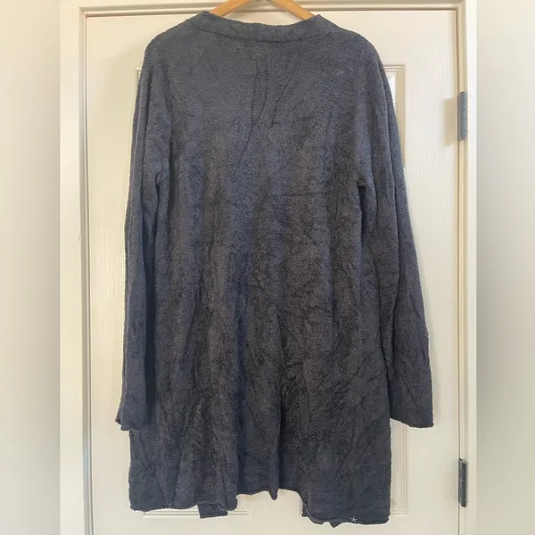 Women’s Barefoot Dreams CozyChic Lite Knit Black Cardigan Size XL - Image 6
