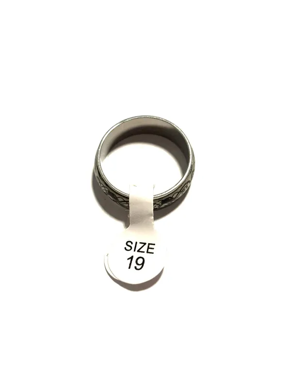 Stainless steel glow ring Silver Size 9 - Image 2
