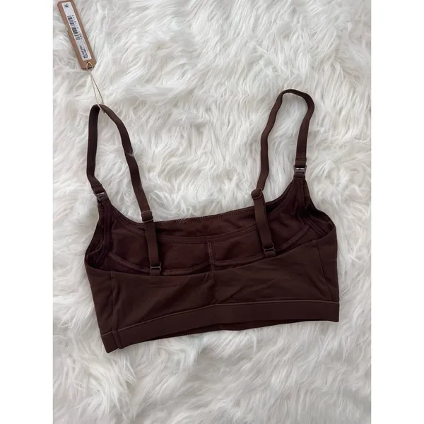 Skims Fits Everybody Maternity Pumping Scoop Bralette Cocoa Size XXS - Image 6