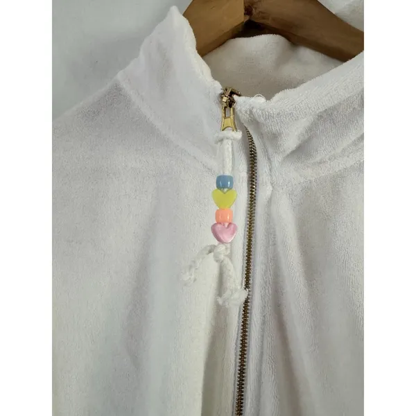 NWD Stoney Clover Target White Terry Pullover 1/2 Zip Sweatshirt Size 1X - Image 3