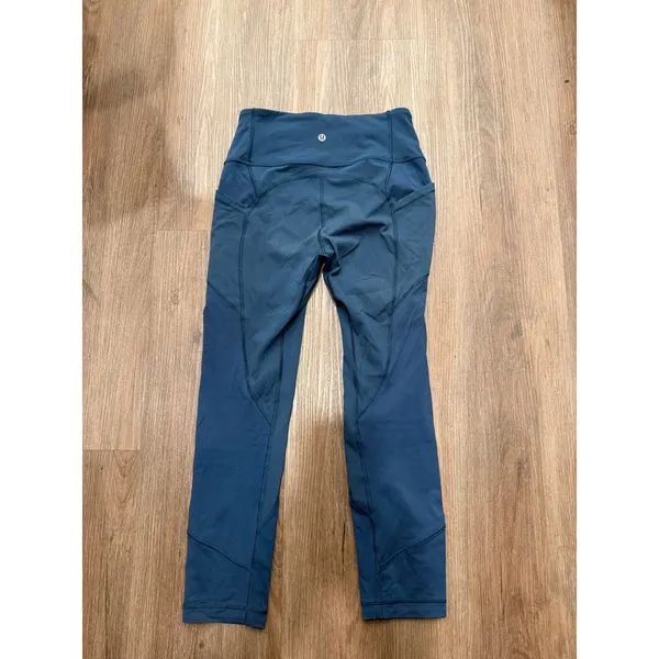 Lululemon‎ All The Right Places High Rise Crop 23" Leggings Teal Blue Womens 6 - Image 3