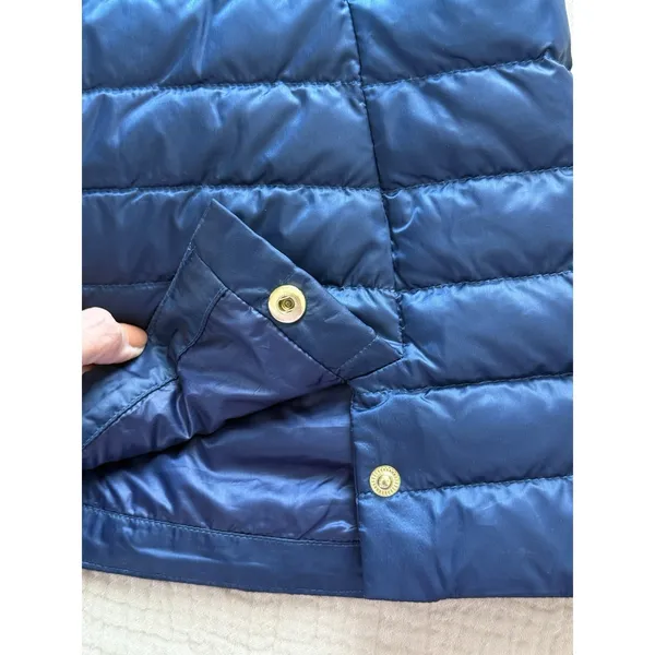 Lilly Pulitzer Noella Low Tide Down Puffer Vest‎ Small Navy Blue Ombre - Image 10