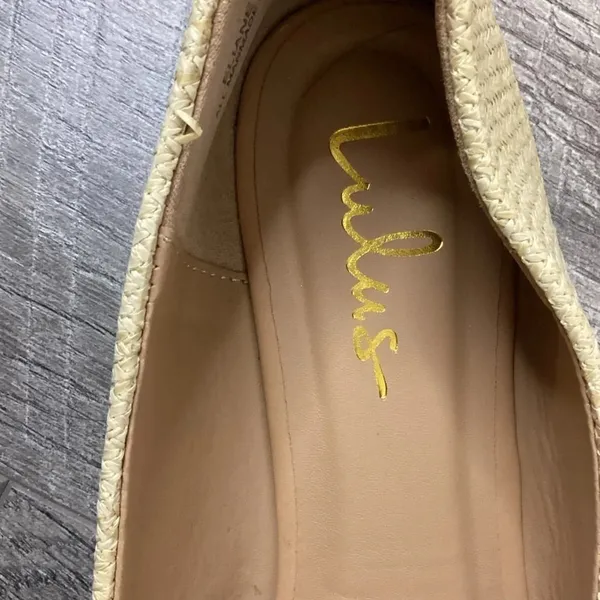 Lulu's Eliane Natural Raffia Pointed Toe Flats Size 10 - Image 8