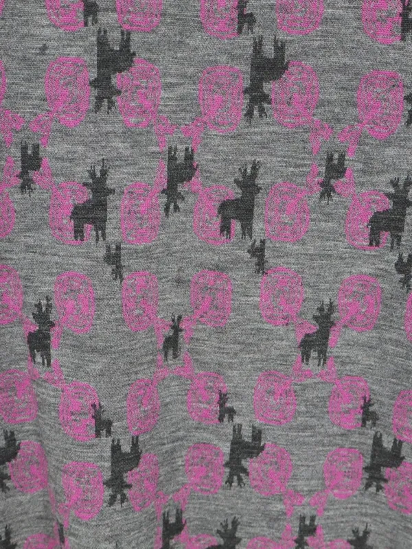 Ibex Merino Wool Dress Medium 100% Zque Certified Gray Purple Black Print Layer - Image 8