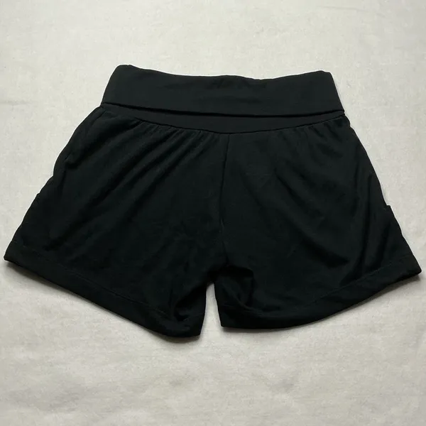 Nike Dri-FIT Womens Black High Waisted Foldover‎ Yoga Training Shorts Small - Image 3