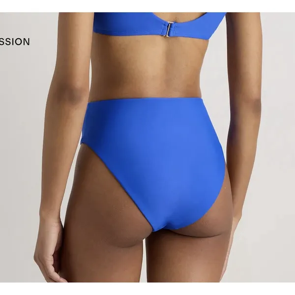 NWT Quince Electric Blue High Rise High Leg Bikini Bottoms Size Medium - Image 2