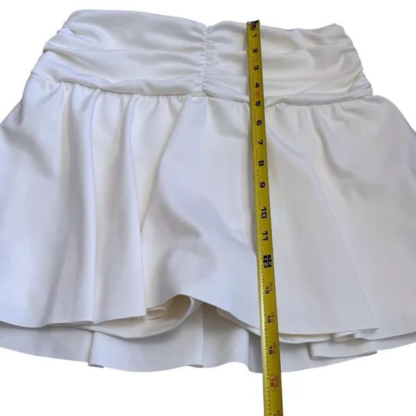 Year of‎ Ours Court Skort White Ruched Athletic Tennis Pickleball Golf Dainty M - Image 11