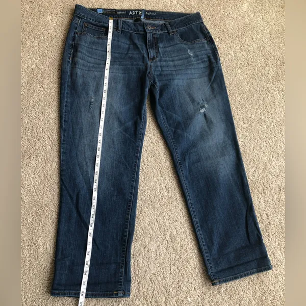 NWT Apt. 9 Women’s Boyfriend Jeans Modern Blue Denim Pants Straight Leg Size 14 - Image 8