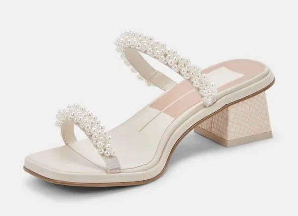 Dolce Vita River Pearl Heels White Size 8 - Image 2