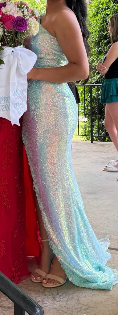 Sherri Hill Prom Dress aqua - Image 6