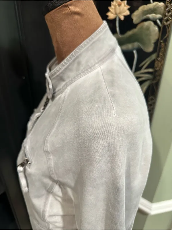 Marrakech by Anthropologie Gray Knit French Terry Moto Jacket – Size Small - Image 7