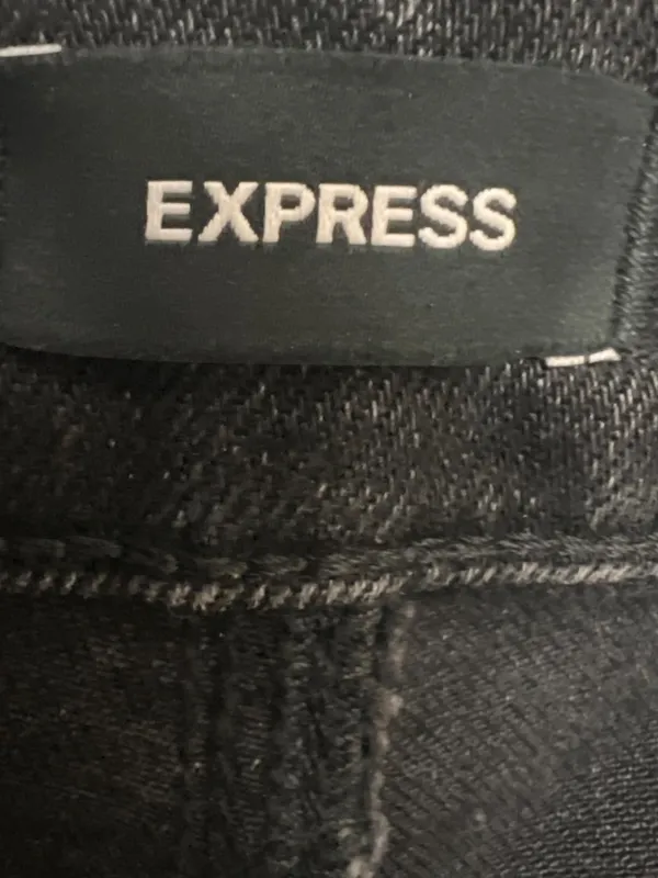 Express Women's Jean Straight high Rise Black Denim Size 8R - Image 2