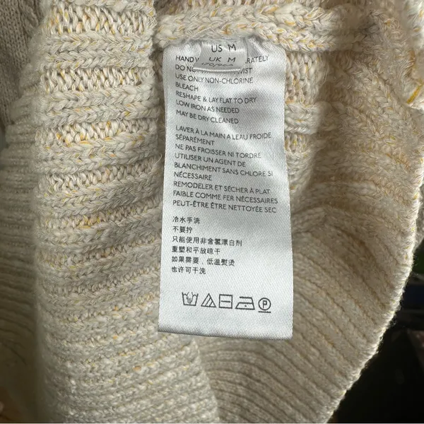 Free People Mont Blanc Mini Dress Cable‎ Knit Zip Quiet Luxury Bodycon M Oatmeal - Image 12