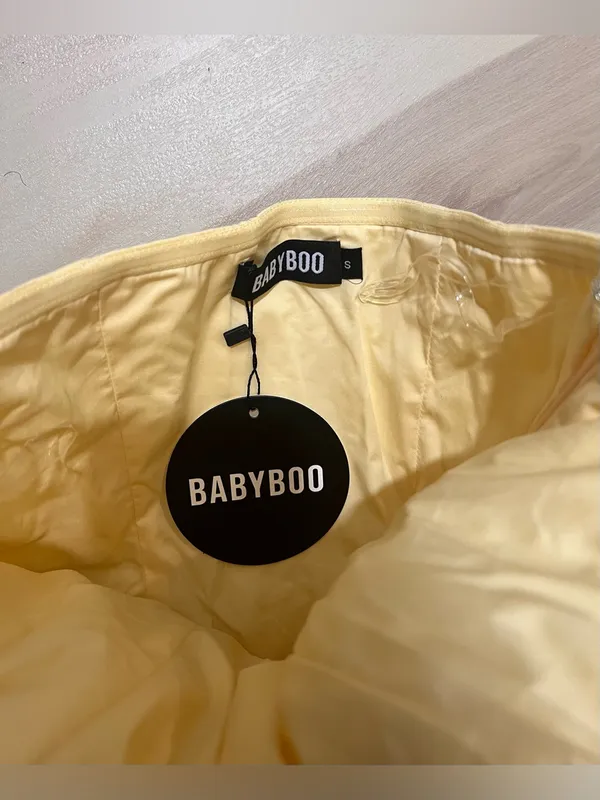 Babyboo NWT Women Small Angelina Maxi Dress in Lemon Princess Coquette Wedding - Image 12