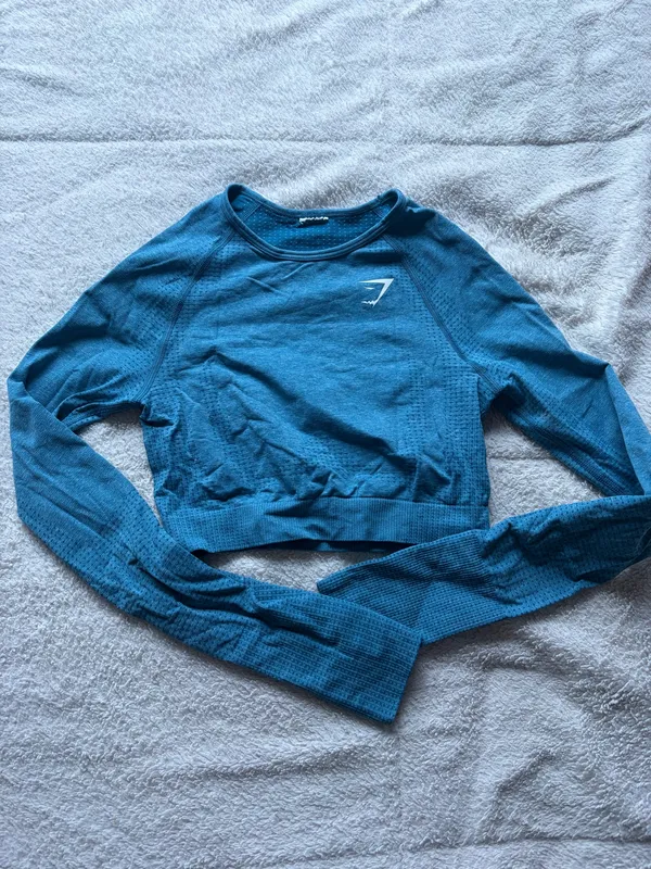 Blue Gymshark Long Sleeve Top - Image 2