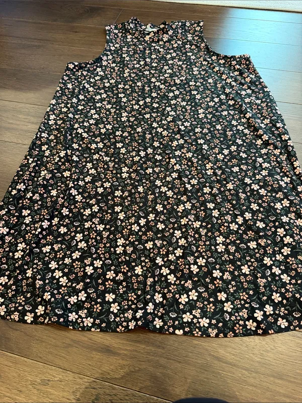 Pink Rose High Neck Mini Flowy Dress in a Floral Print Size XL - C8-100 - Image 5