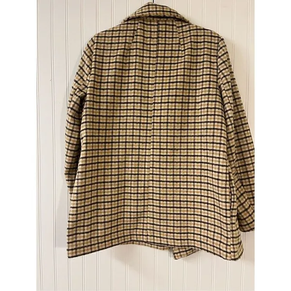 Joie outer wear coat brown plaid medium NWT - Image 3