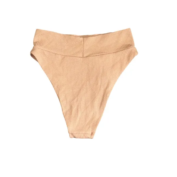 NWT! Aerie Cheeky Bikini Swim Bottom Waffle Print in Orange - Size Small - Image 4