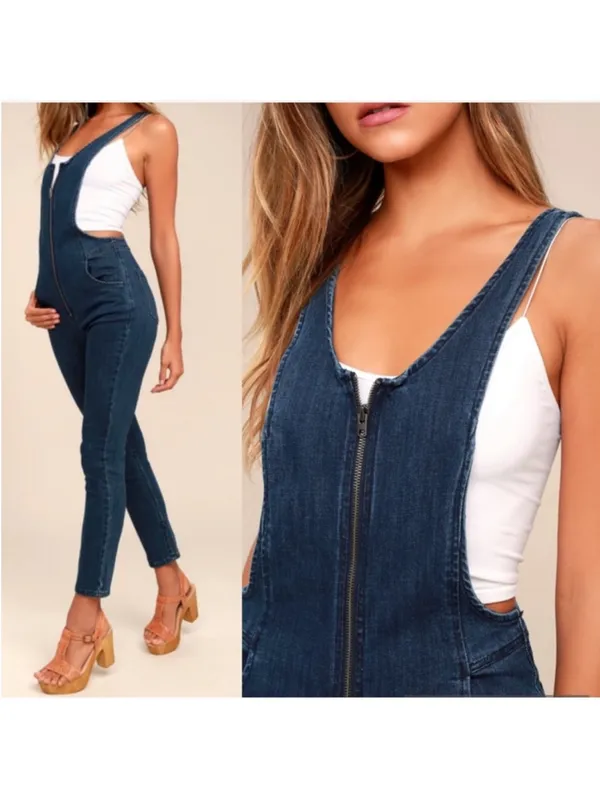 FREE PEOPLE Jax Denim Jumpsuit - Image 3