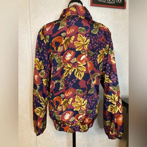 Vintage 80's EVR Crazy Sexy Cool Totally Rad Multi Color Windbreaker Jacket L - Image 5