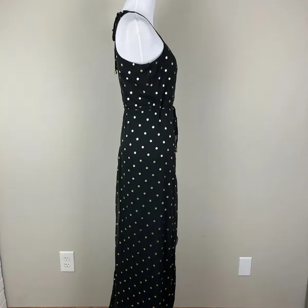 Lovers + Friends Revolve Bridget Maxi Dress Small Black Gold Polka Dot Ruffle S‎ - Image 4